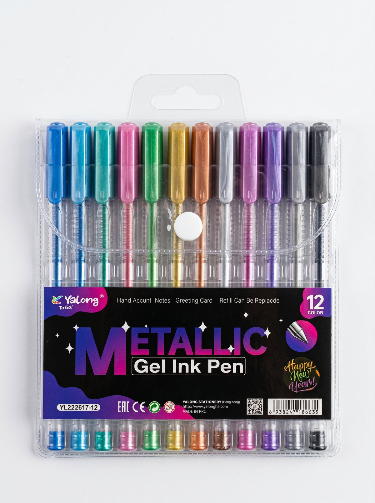 Stylo Gel Ink Pen Yalong 12 pcs | Écriture Fluide & Éco