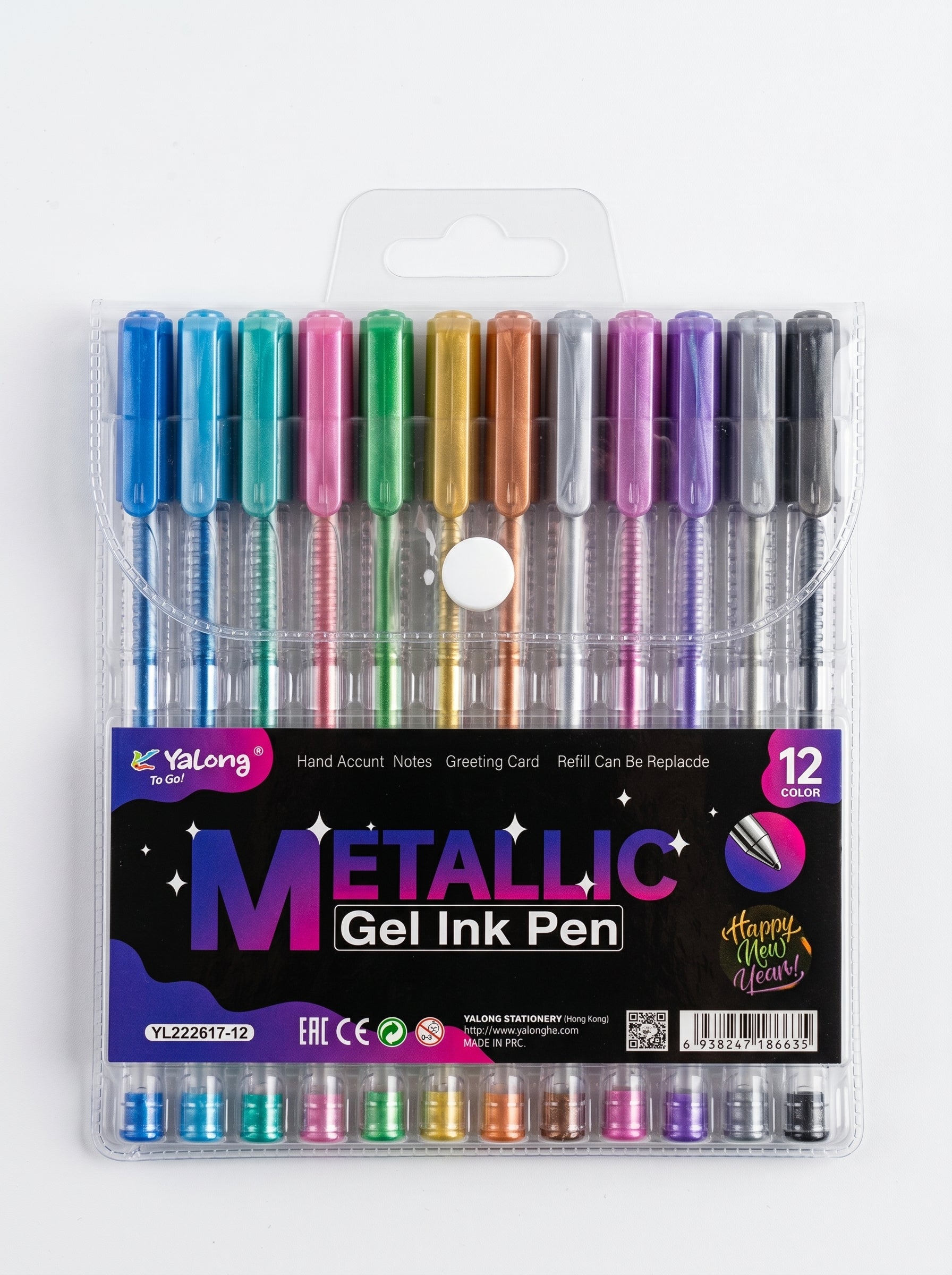 Stylo Gel Ink Pen Yalong 12 pcs | Écriture Fluide & Éco