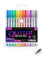 12 Stylos Gel Brillants Yalong – Couleurs Intensives