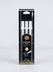 Lot de 3 : Stylo Gel Blanc | Matériel Scolaire & Beaux-Arts