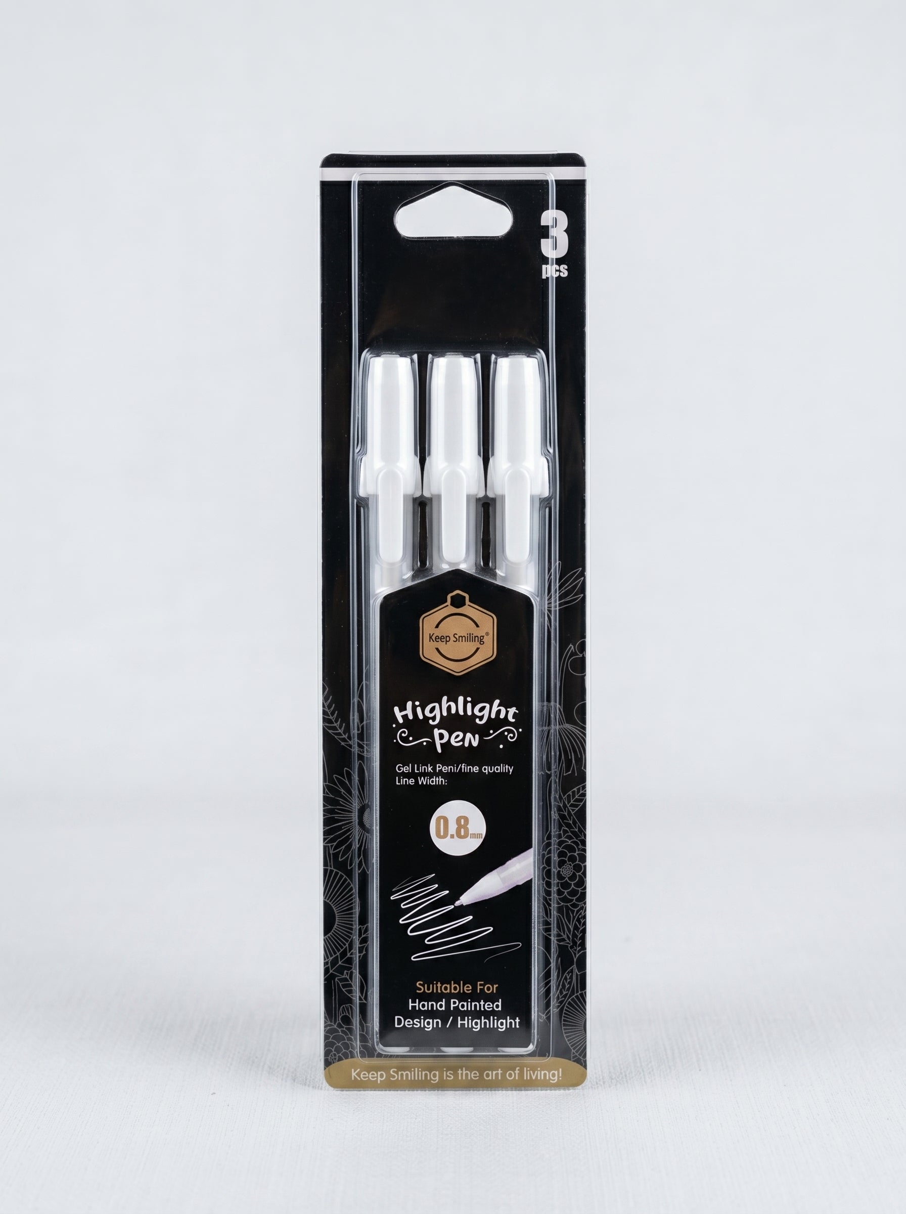Lot de 3 : Stylo Gel Blanc | Matériel Scolaire & Beaux-Arts