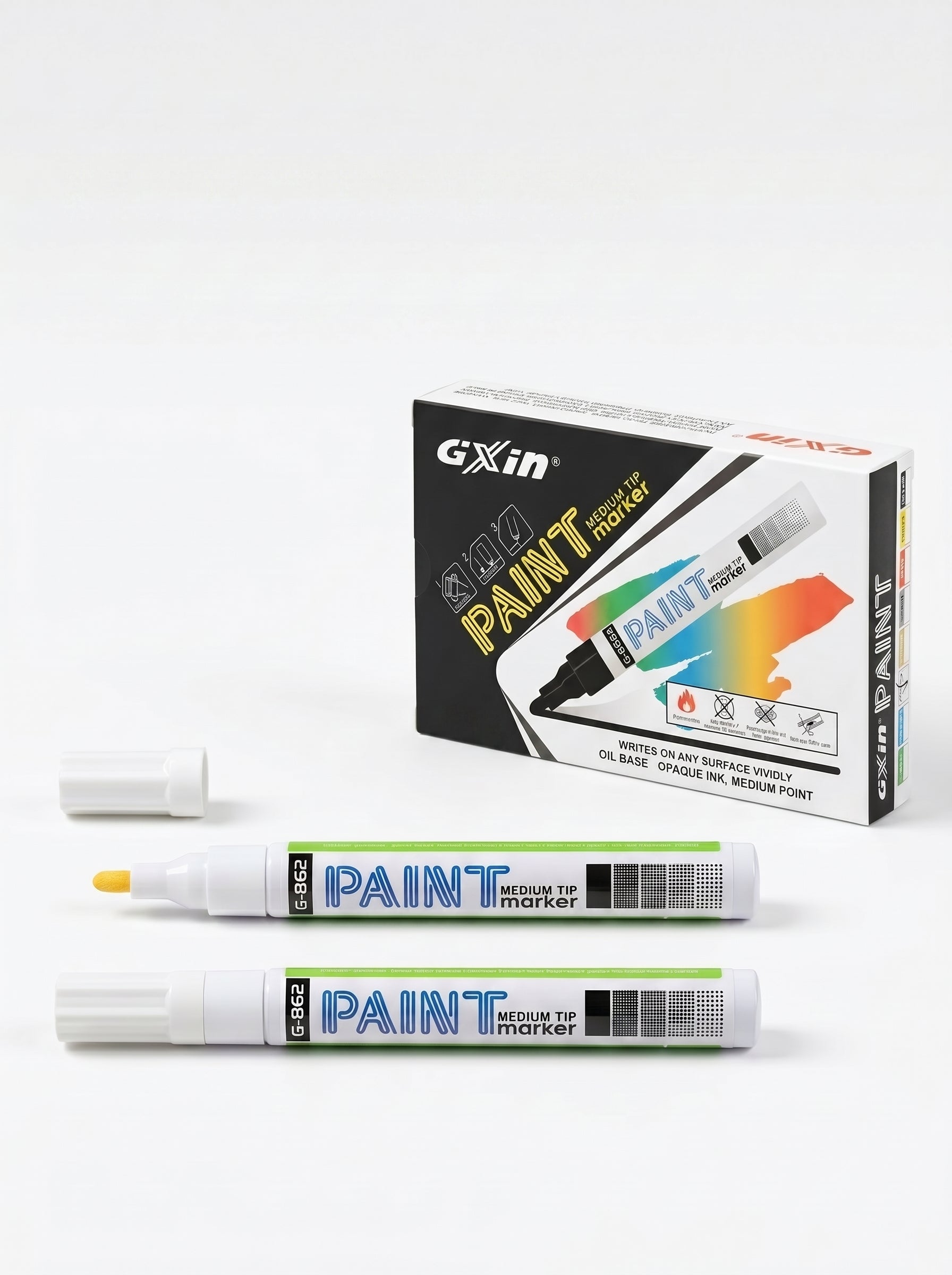Marqueur peinture Gxin pointe moyenne - Pour toutes surfaces et créations