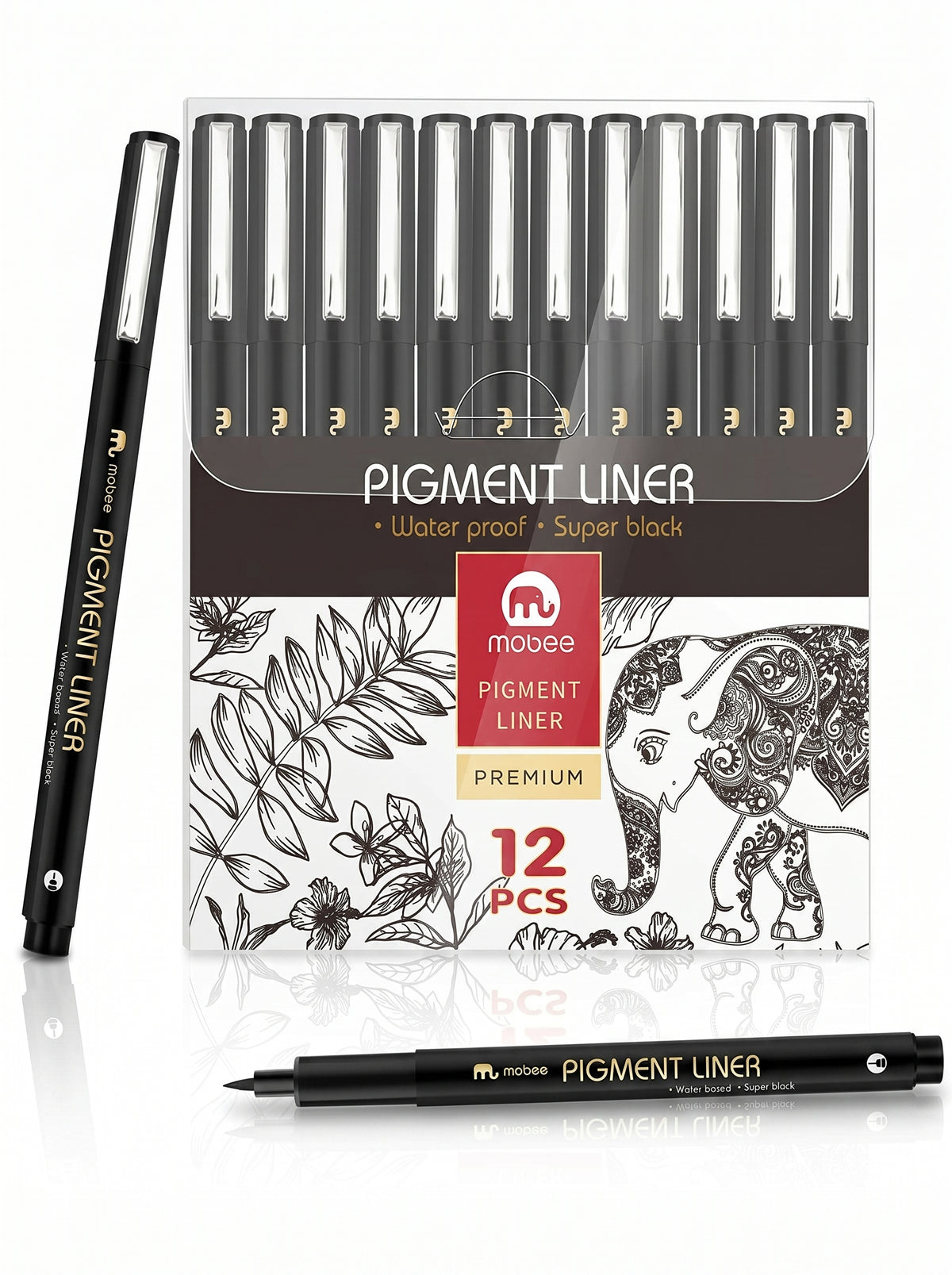 Stylo Feutre Pigment Liner 12 Pièces MOBEE - Pointe de Précision