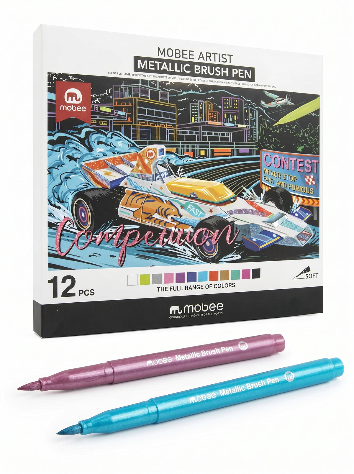 Stylos Brush Métalliques MOBEE - Set de 12 Couleurs Super Soft