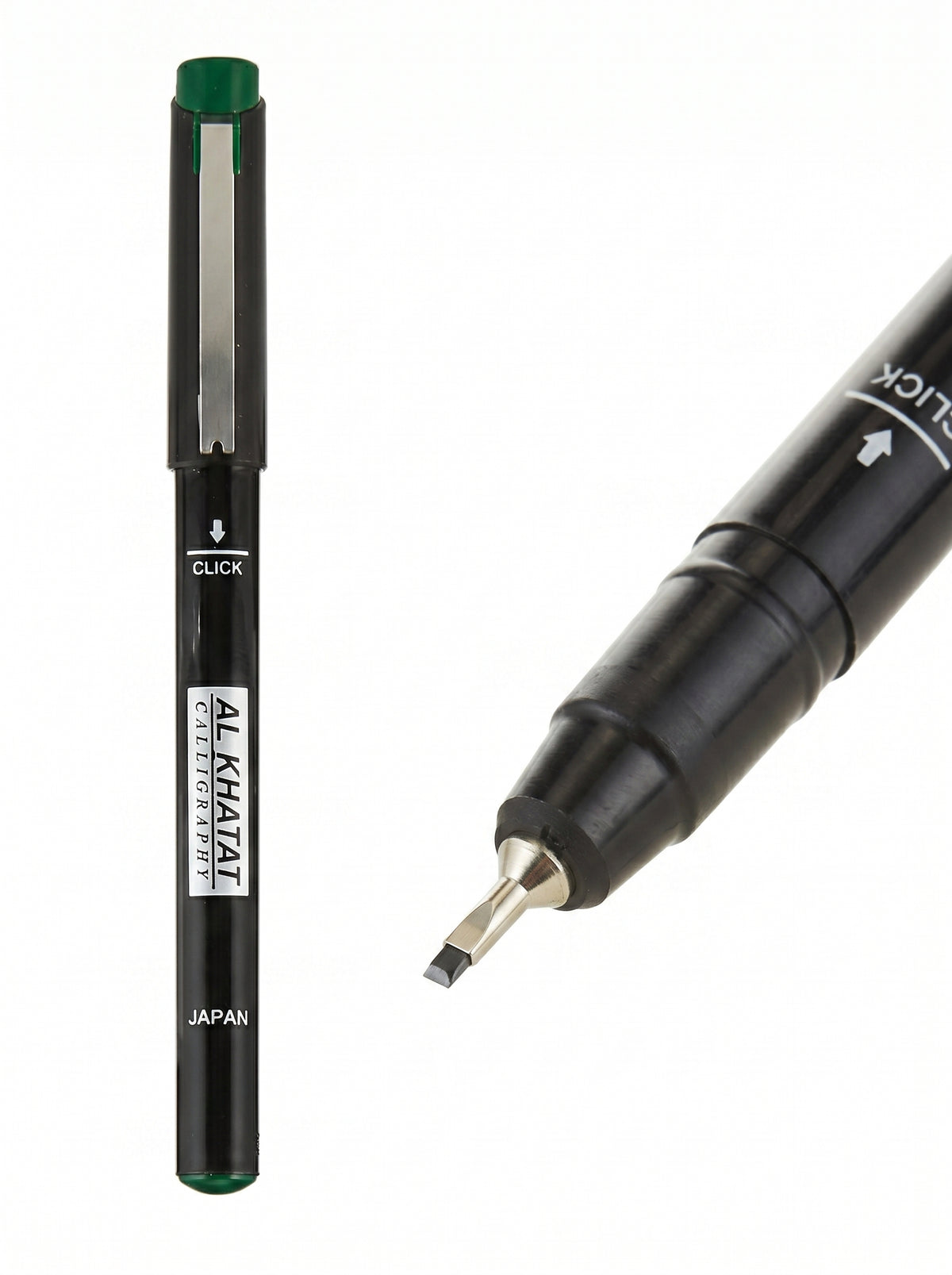 Stylo pour calligraphie arabe – Couleur vert – Pointe haute précision Al Khatat