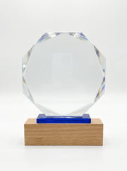 Trophée en Verre et Bois pour Bureau avec Boîte Cadeau