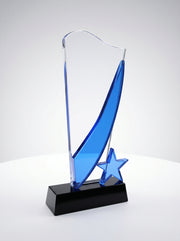 Trophée en Verre pour Bureau avec Boîte