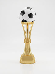 Trophée football doré - Coupe avec Ballon Noir et Blanc