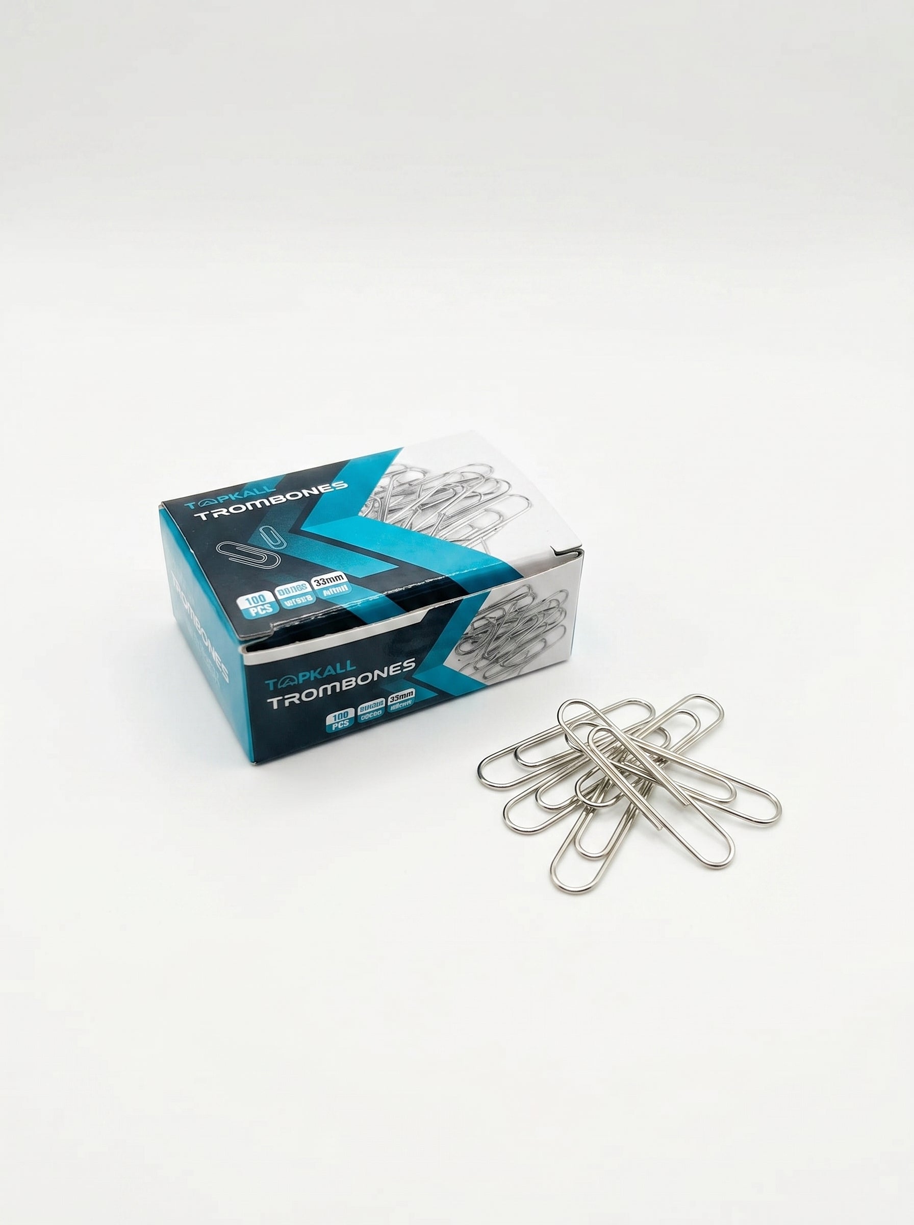 Trombones 33mm Haute Qualité (Pack de 100) – Fixation de Documents Sécurisée