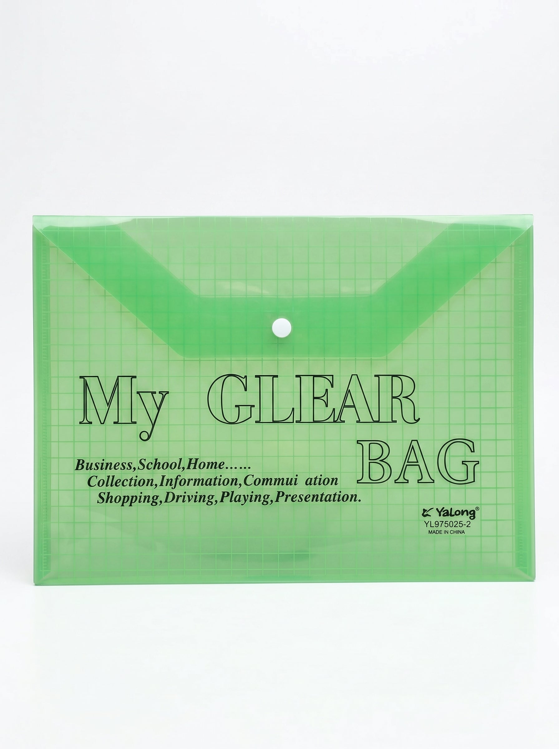 Enveloppe Plastique à Bouton Pression - Chemise Porte-Document pour Bureau et École Image principale du produit