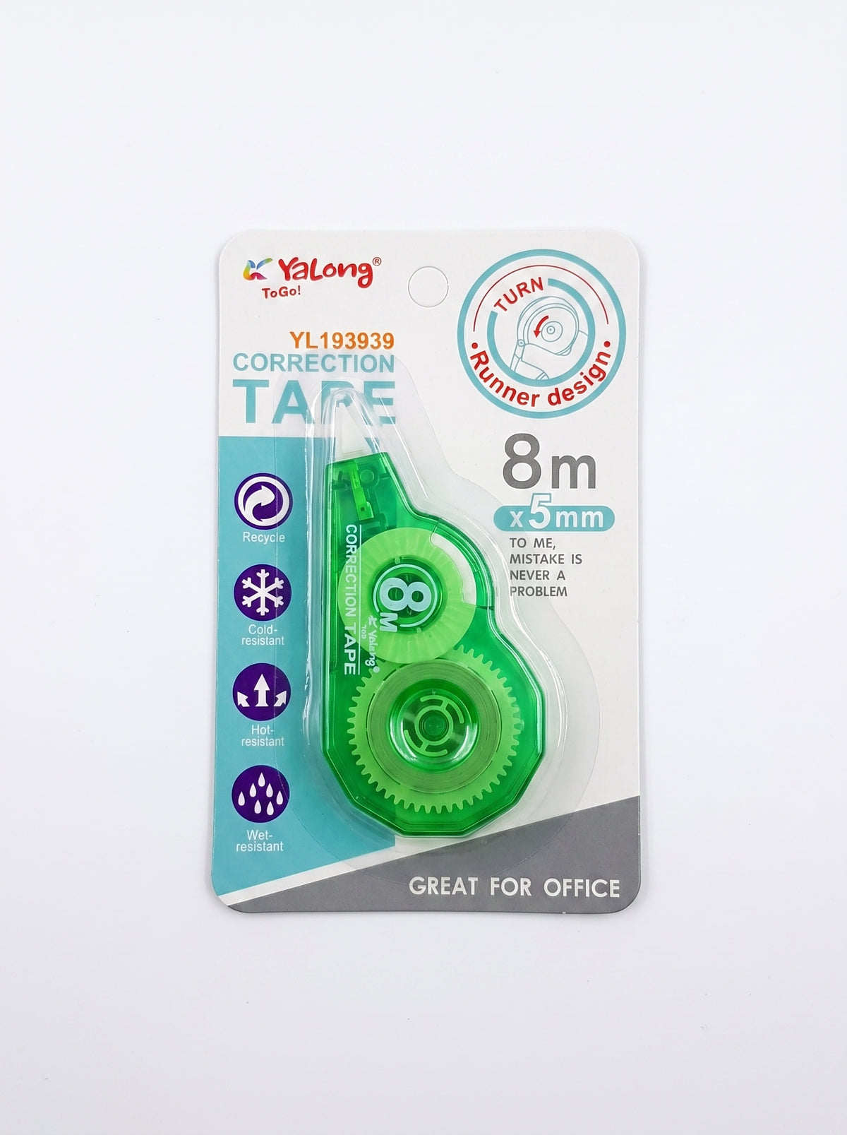 Correcteur à ruban 5mm 8m Yalong – Ruban de précision