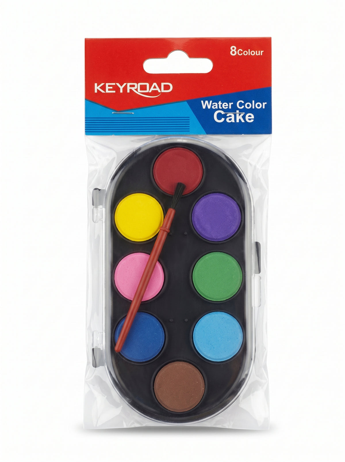Peinture aquarelle 8 couleurs Keyroad + 1 pinceau inclus