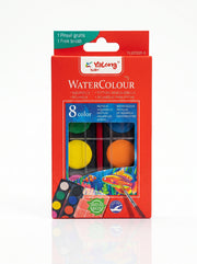 Peinture aquarelle 8 couleurs Yalong + 1 pinceau inclus