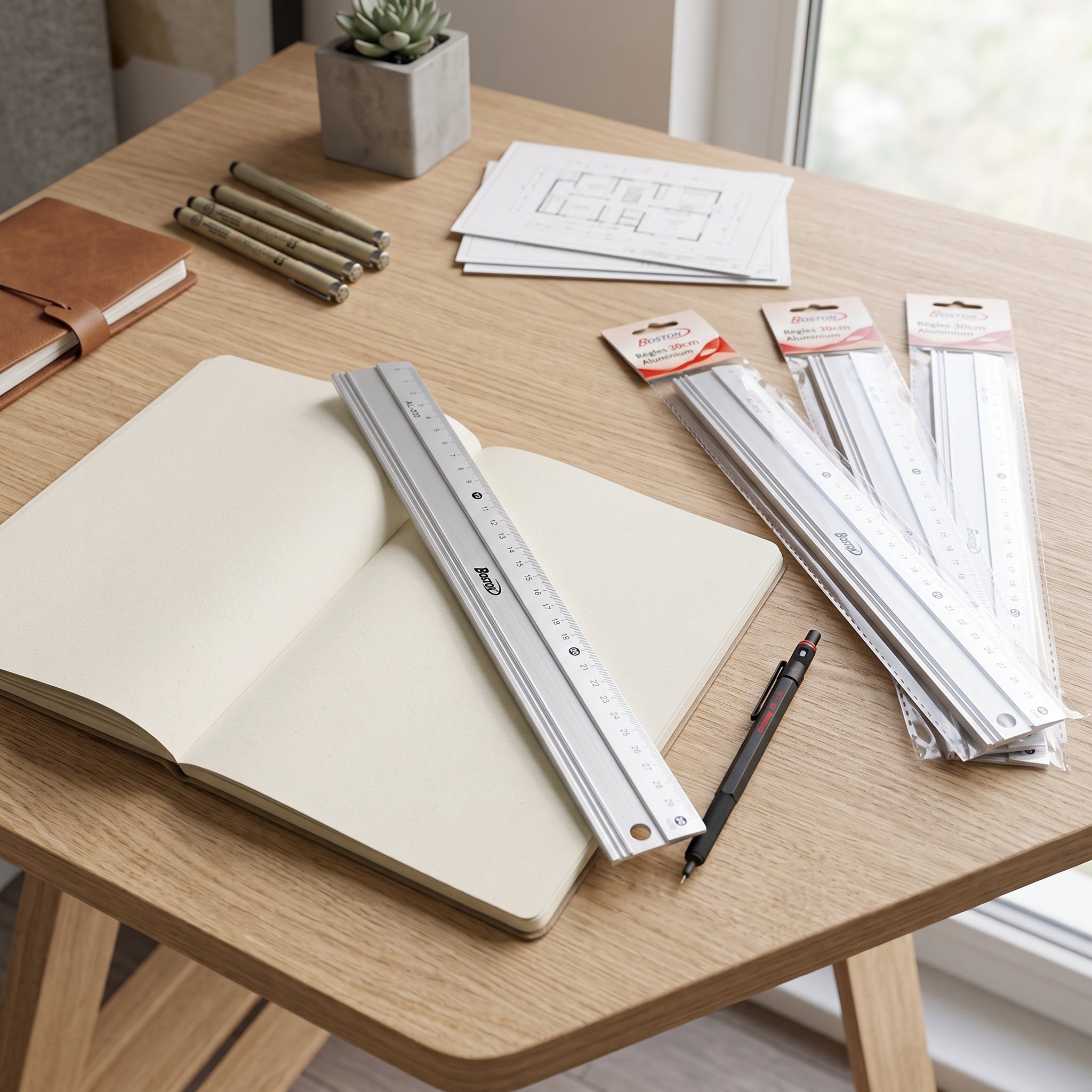 Règle aluminium Boston 30cm