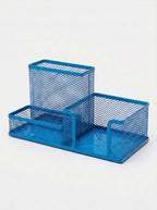 Porte-Accessoires de Bureau en Métal bleu