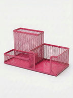 Porte-Accessoires de Bureau en Métal rose