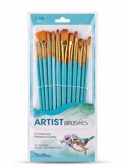 Set 12 pinceaux peinture Yalong - Différents Modèles