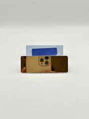 Badge Métal TOPKALL 7x2.5cm – en Noir, Bleu et Marron