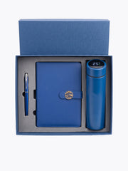 Coffret Notebook A5 Bleu, Stylo & Bouteille Isotherme