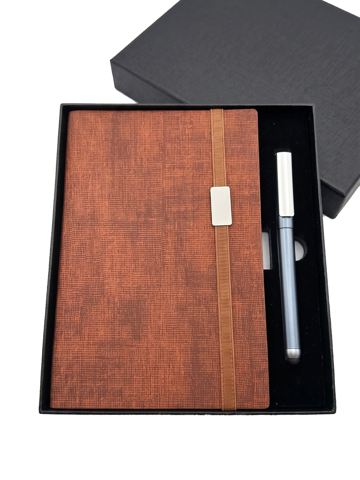 Coffret notebook A5 à Élastique & Stylo en Boîte