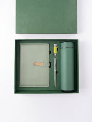Coffret 4 Pièces : Notebook A5, Stylo, Clé USB & Bouteille Isothreme