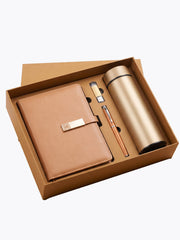 Coffret 4 Pièces : Notebook A5, Stylo, Clé USB & Bouteille Isothreme