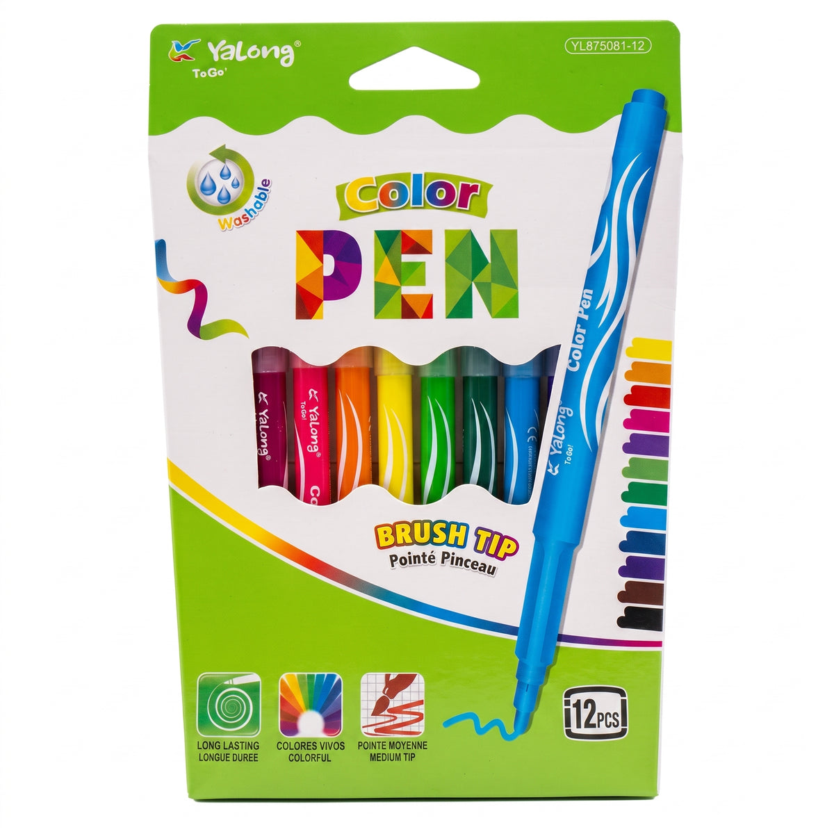 Feutres pointe pinceau - Set de 12 Couleurs (Brush Pen)