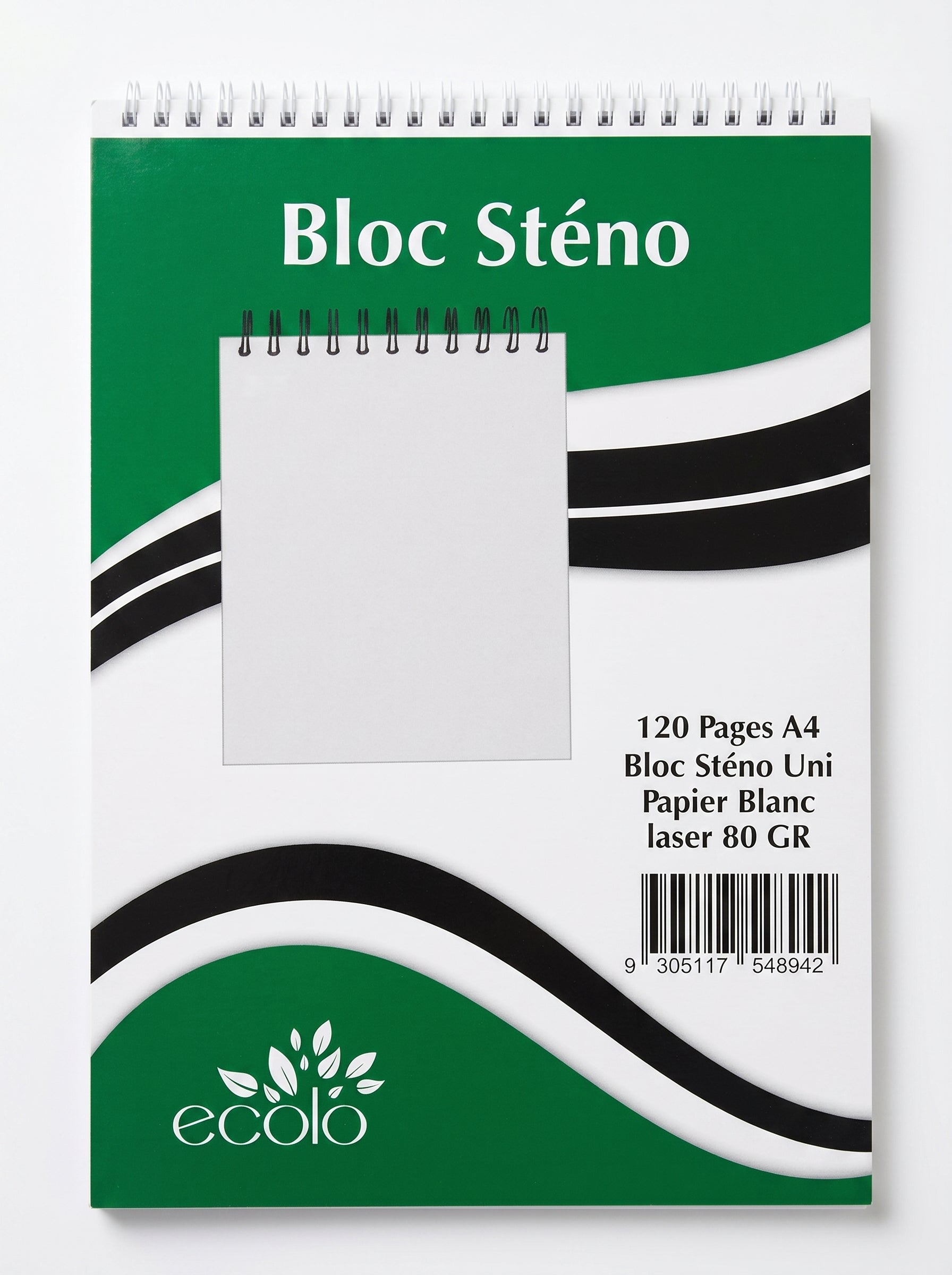 Bloc Steno Uni Spiral 120 Pages