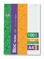 Bloc-notes A4 100P Format 21x29.7 | Papier 60g Petits Carreaux 5/5