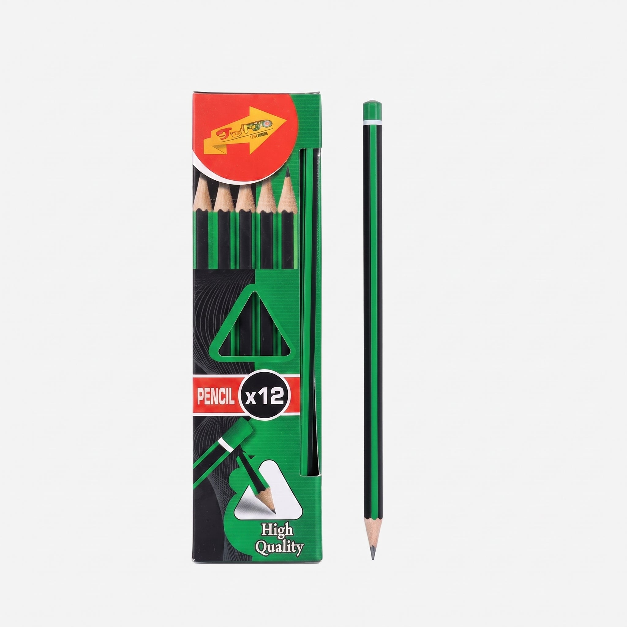 Crayon noir HB – Pack de 12 pièces – Qualité supérieure Image principale du produit