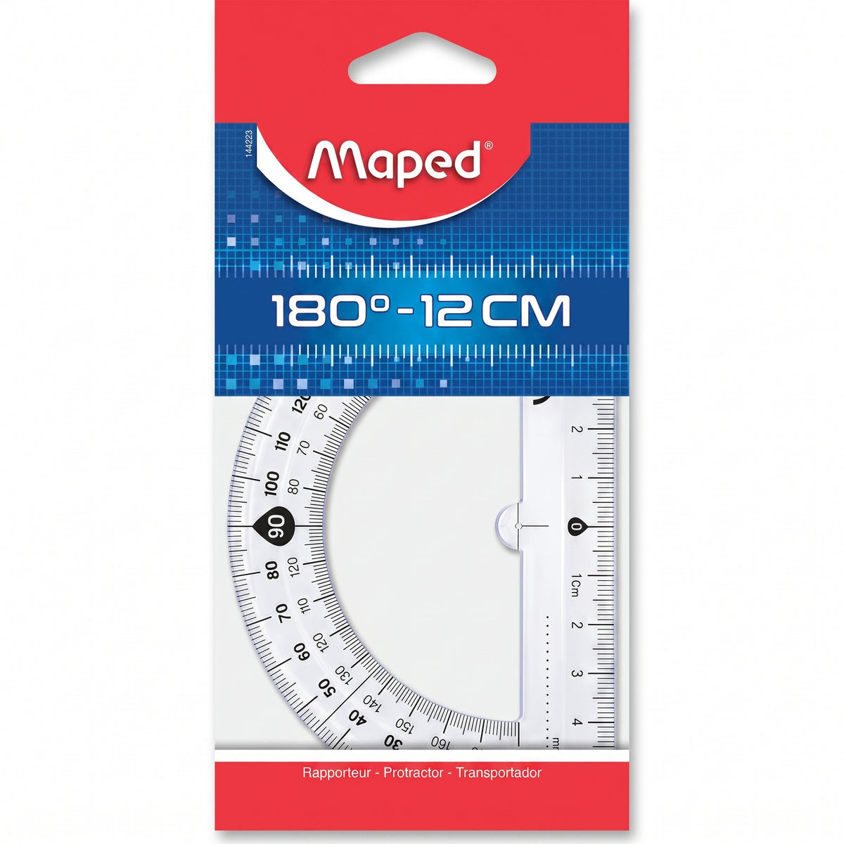 Rapporteur 180° 12 cm Cristal Maped | Matériel de Géométrie Image principale du produit
