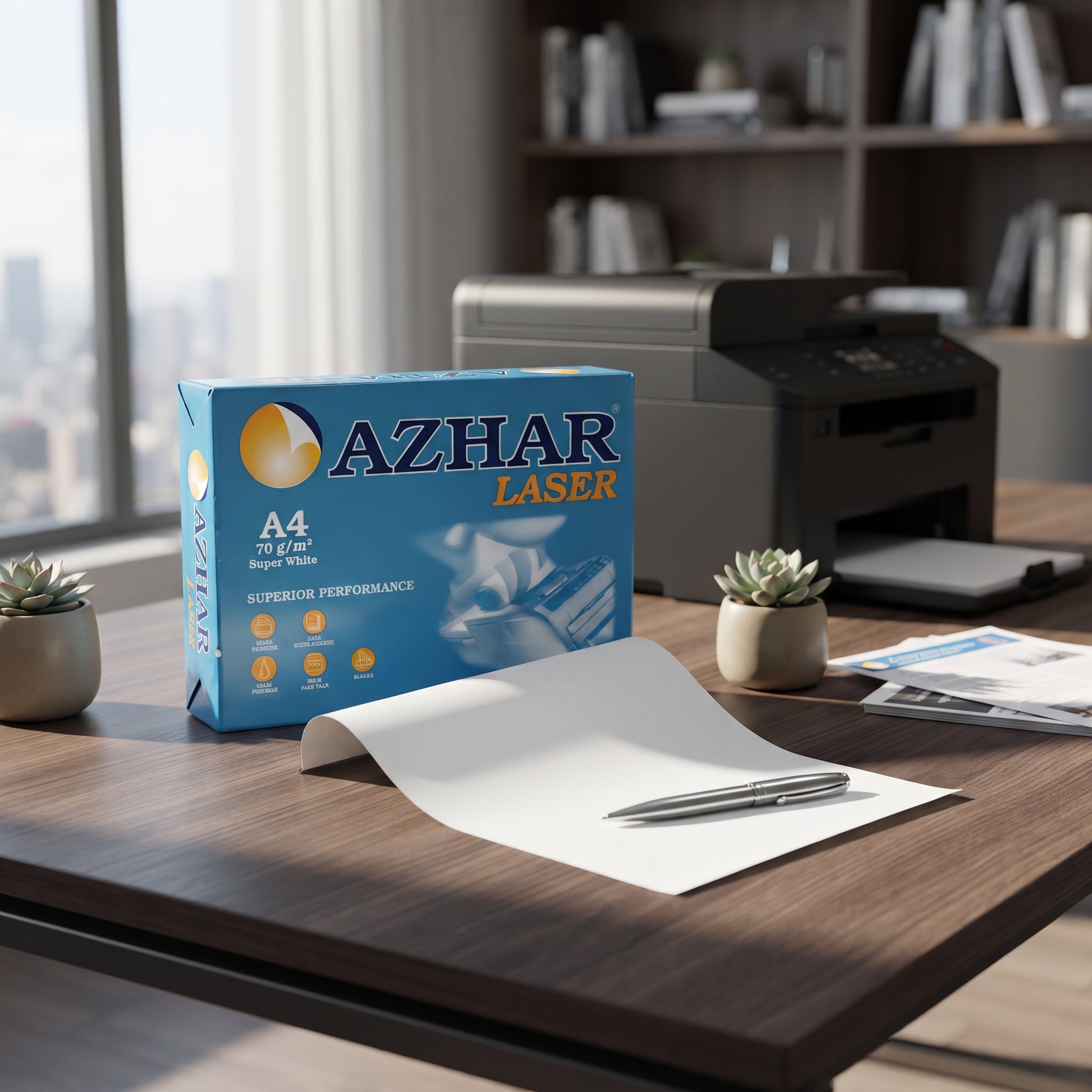 Rame papier A4 Azhar Lazer 70g 500 feuilles - Papier imprimante et photocopie