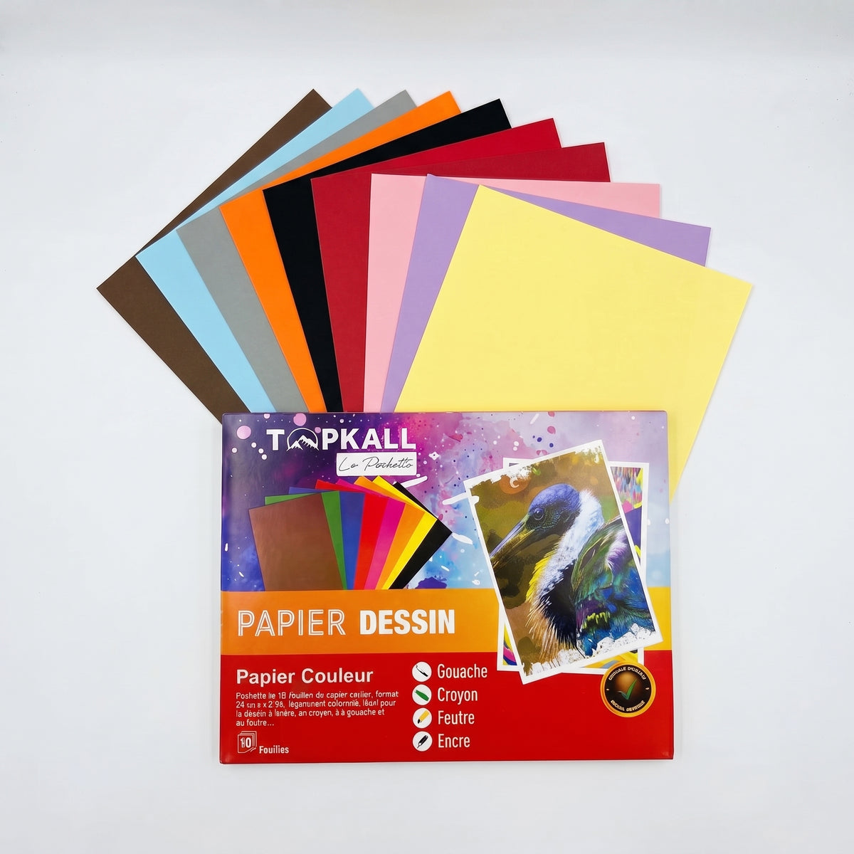 Papier Dessin 24*32 (10) TOPKALL – Couleur