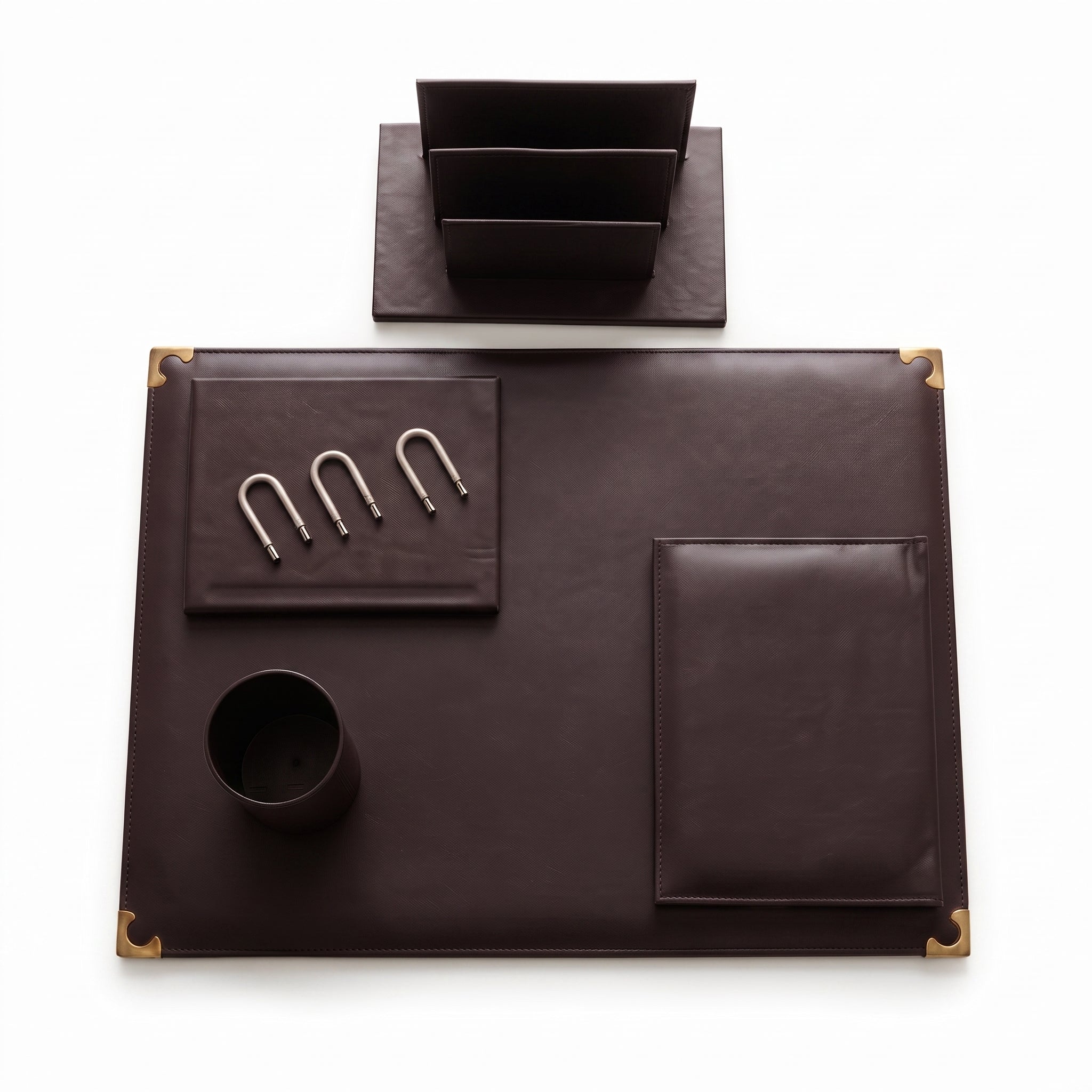 Ensemble de Bureau en cuir Complet - Accessoires de Bureau Pro Image secondaire du produit
