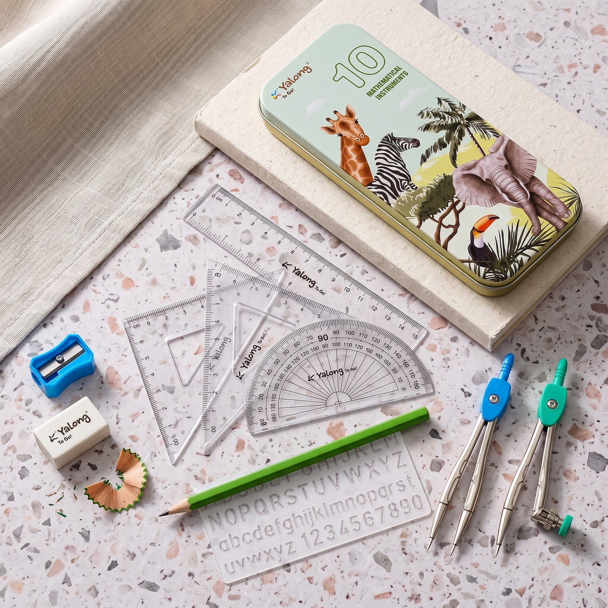 Coffret de géométrie 8 pièces Yalong "To Go" | Boîte Métallique Image secondaire du produit