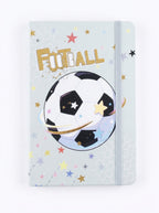 NoteBook scolaire A6 200p a fermeture elastique - Thème Football et Sport pour Garçon