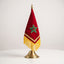 Mini Drapeau Marocain sur Hampe (32 cm) – Drapeau de Table Officiel avec Socle Stable