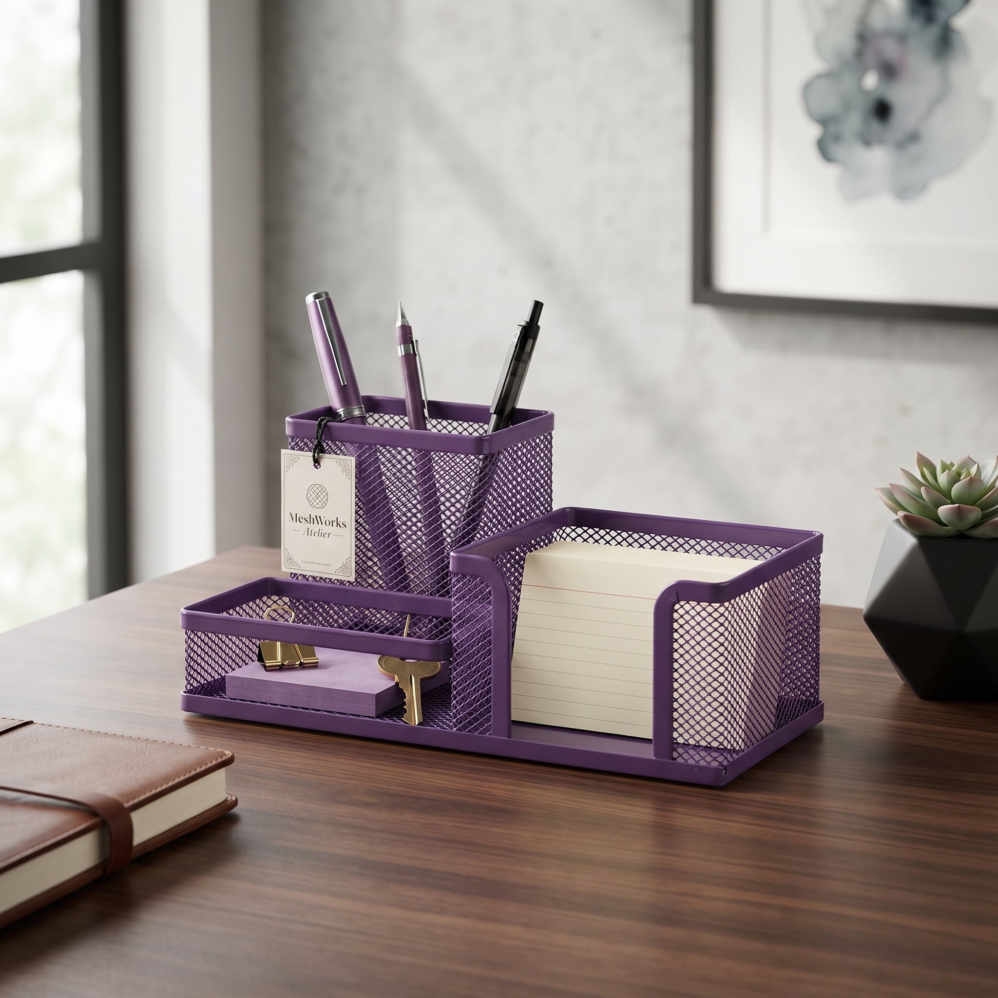 TOPKALL Porte-Accessoires de Bureau en Métal – Rangement Design et Robuste