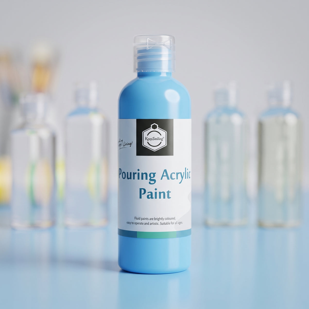 Peinture Acrylique Keep Smiling 100 ml - Pour Toile, Bois et Dessin