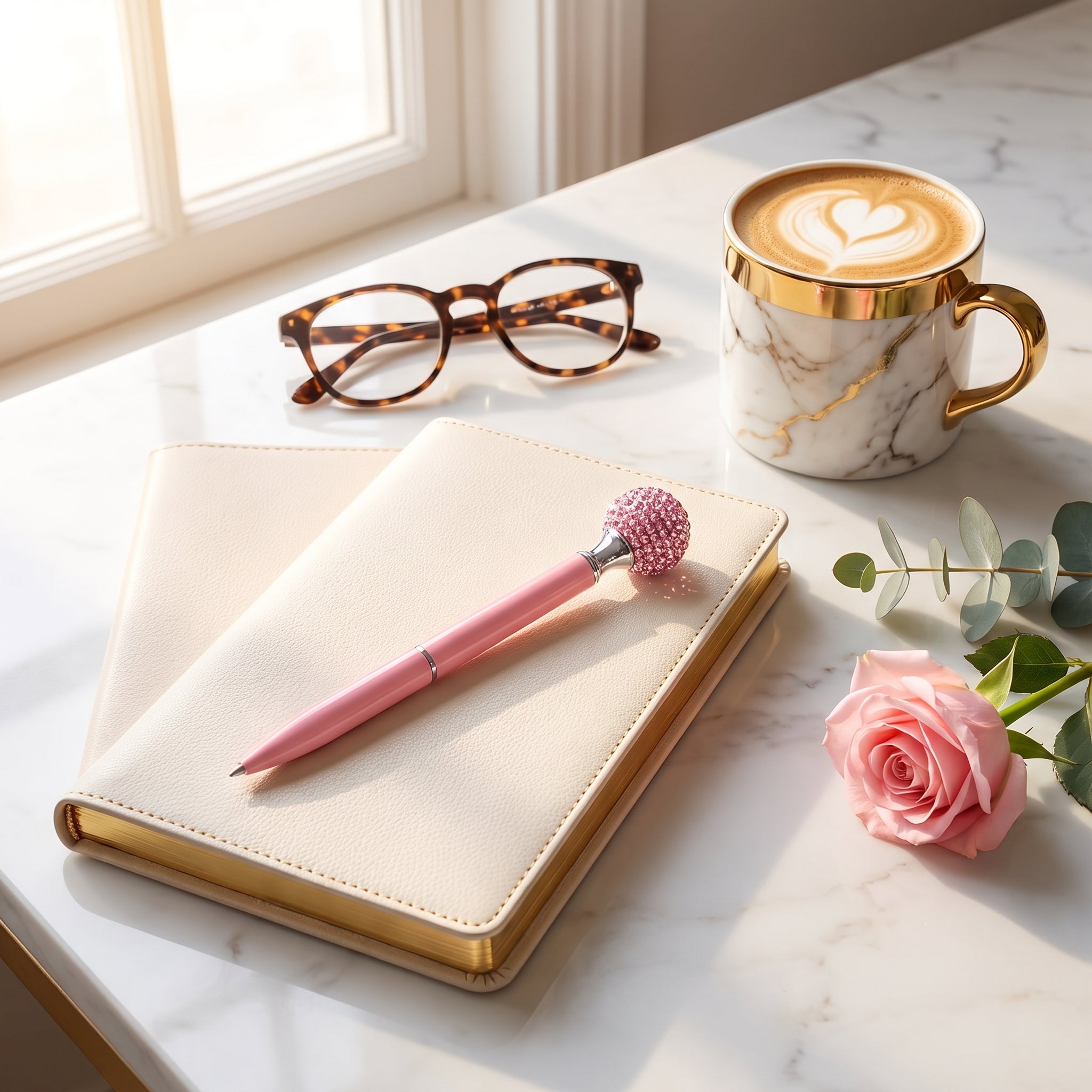 Stylo à bille en métal avec boîte transparente "To Go"