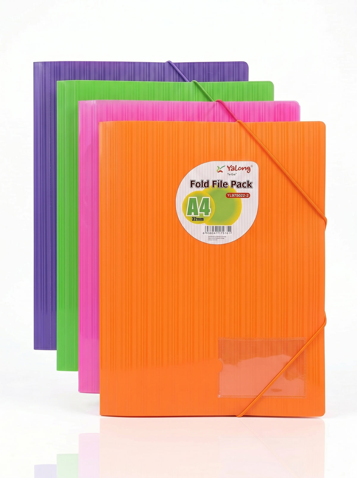 Chemise à Rabat Plastifiée 32mm en Couleur – Pochette de Rangement Haute Qualité