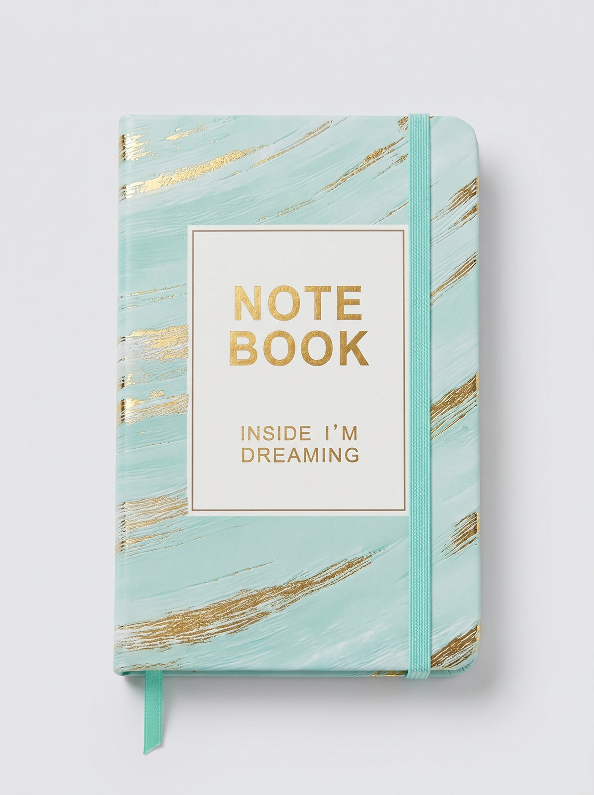 NoteBook A6 "Marbre & Or" avec Fermeture Élastique (200 pages)