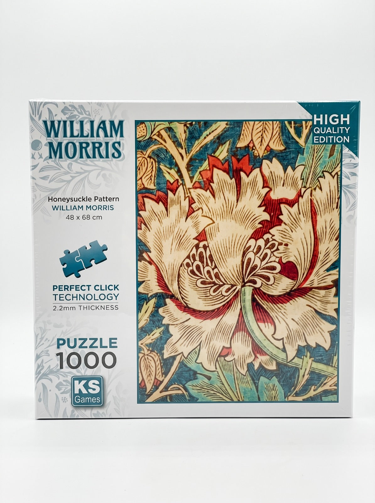 Puzzle 1000 pièces William Morris - Motif Floral "Honeysuckle" | KS Games