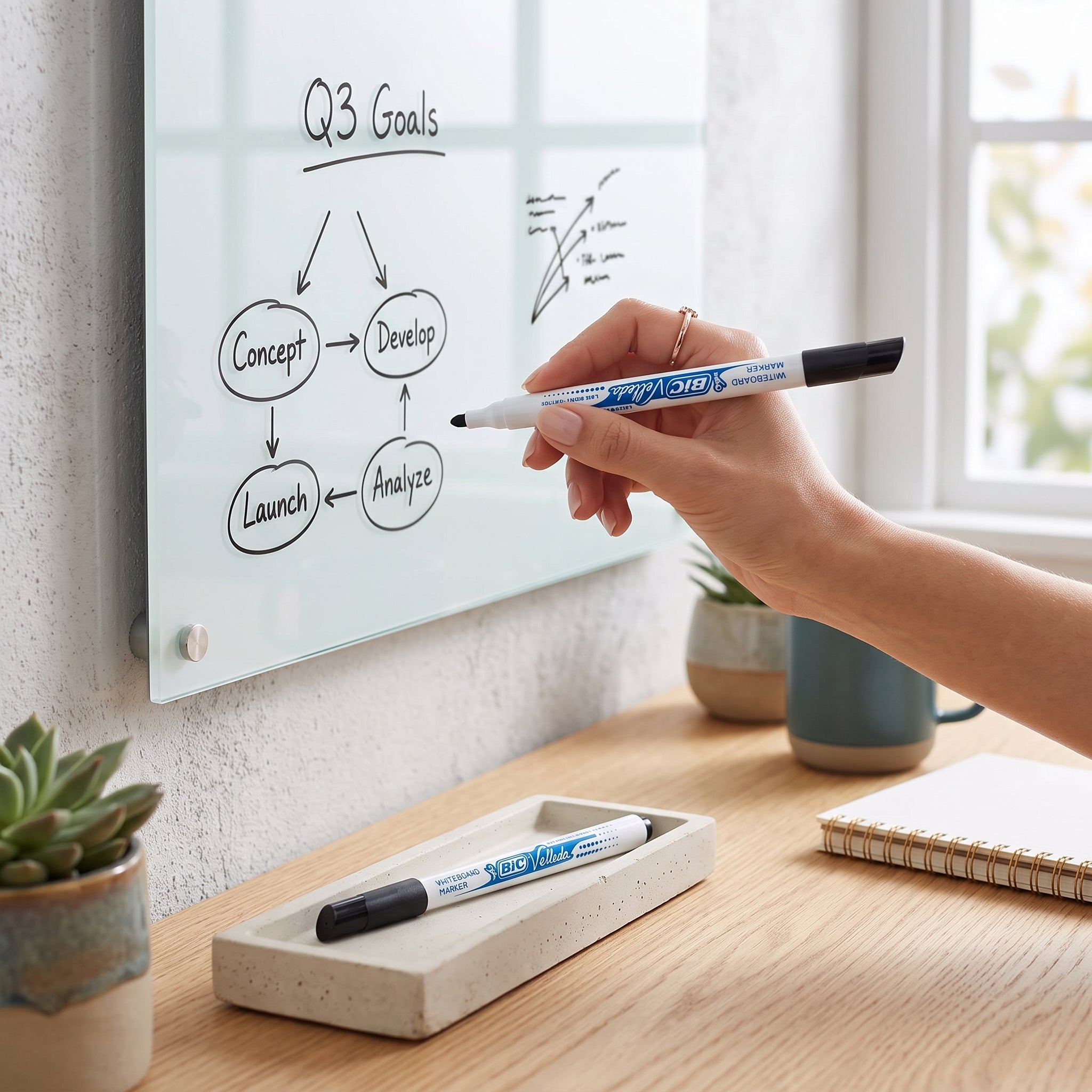 Marqueur tableau blanc fin BIC Velleda