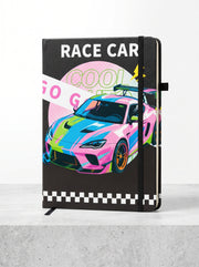 notebook A5 200p a fermeture elastique - Thème Voiture de Course & Sport