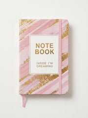 NoteBook A6 "Marbre & Or" avec Fermeture Élastique (200 pages)