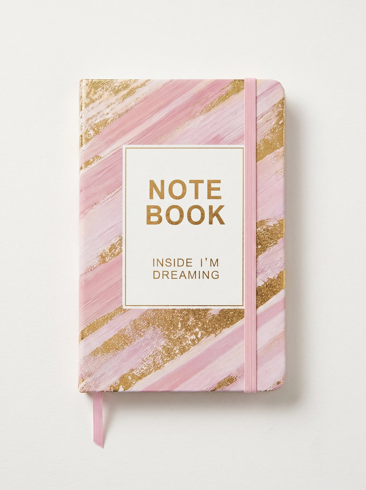 NoteBook A6 "Marbre & Or" avec Fermeture Élastique (200 pages)
