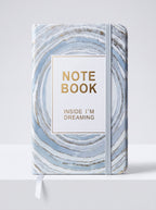 NoteBook A6 "Marbre & Or" avec Fermeture Élastique (200 pages)