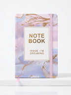 NoteBook A6 "Marbre & Or" avec Fermeture Élastique (200 pages)