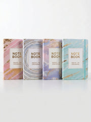 NoteBook A6 "Marbre & Or" avec Fermeture Élastique (200 pages)